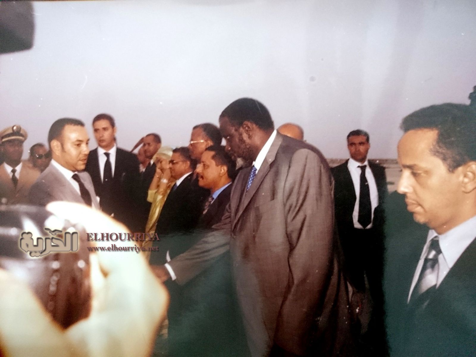 أثناء زيارة العاهل المغربي لموريتانيا